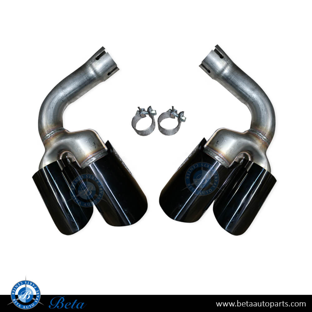 Exhaust Tips GTS Look Black Color for Porsche Cayenne 2018-Up models, Part Number 9Y0253823AA / 9Y0253824AB Exhaust Tips GTS Look Black Color for Porsche Cayenne 2018-Up models, Part Number 9Y0253823AA / 9Y0253824AB